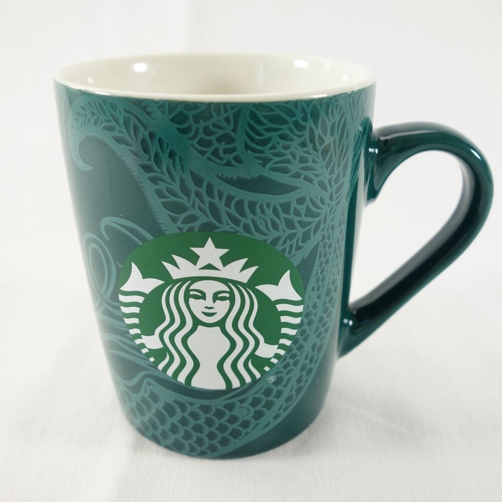 Starbucks 2020 Green Siren Mermaid Logo Ceramic Coffee Cup Mug 10 Oz